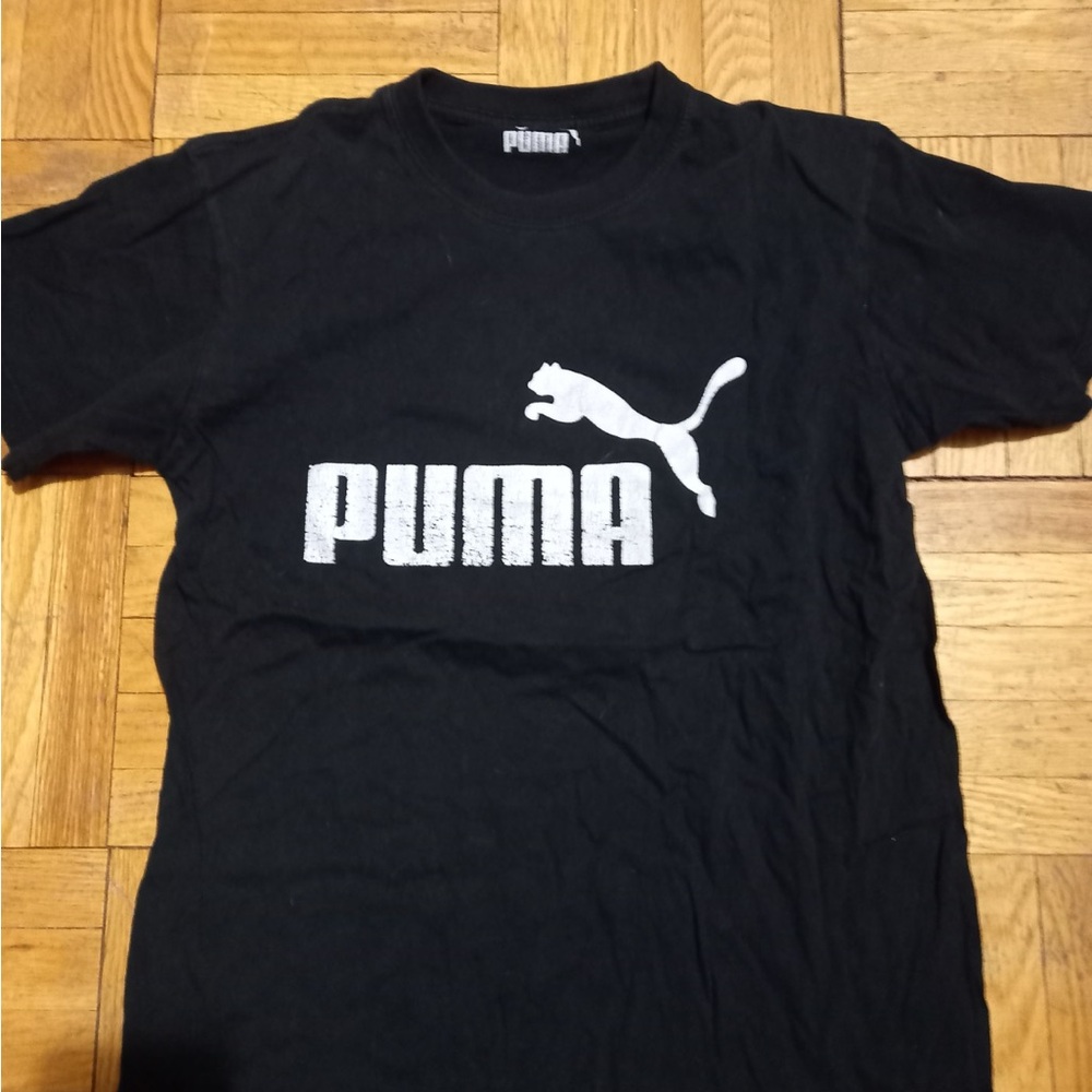 Puma Black Tee with White Logo